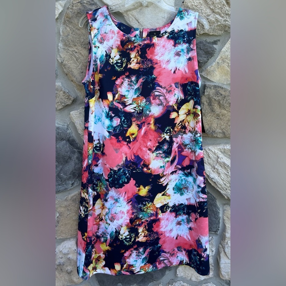 NEW Colorful Floral Dress Size L Worthington Career Wear Church Modest Feminine